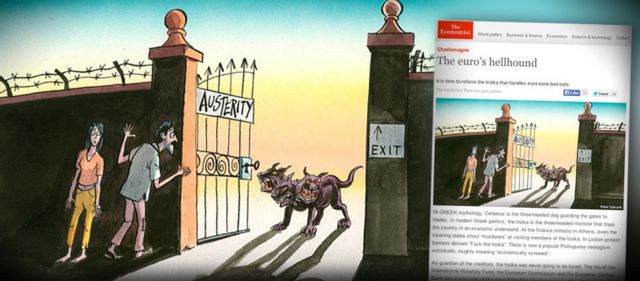Economist: H τρόικα είναι κέρβερος που παγιδεύει τις χώρες στον Αδη