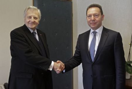 Minister of Finances meets Jean-Claude Trichet in Athens