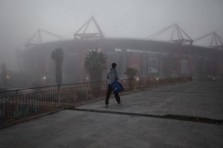 Fog envelopes southern suburbs of Athens