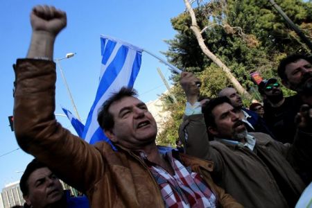 Farmers demonstration held outside the Ministry of Macedonia-Thrace