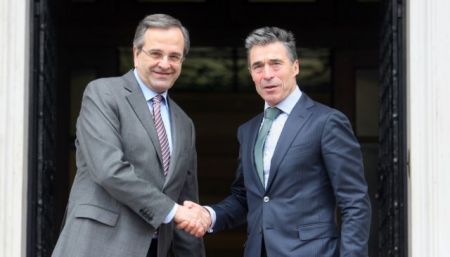 PM Samaras receives NATO’s General Secretary Rasmussen