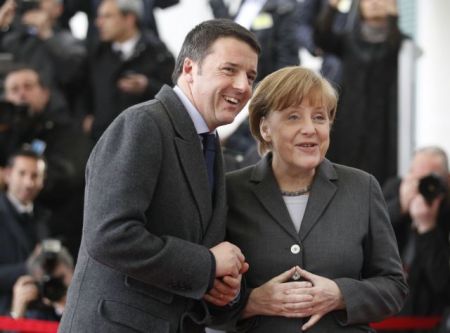 Tηλεφωνική επικοινωνία Ρέντσι – Μέρκελ