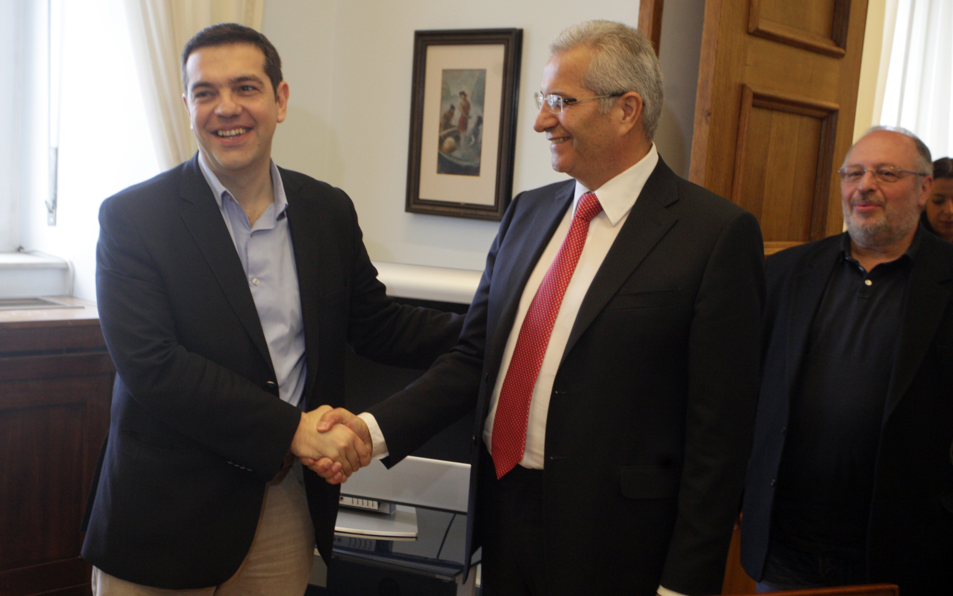 Κυπριακό και κρίση στη συνάντηση Κυπριανού με Τσίπρα-Κουβέλη