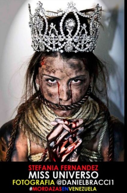 Η βασίλισσα ομορφιάς Στεφανία Φερνάντες κατά της βίας Μαδούρο
