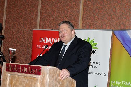 Βενιζέλος: Η κυβερνητική σταθερότητα εξαρτάται από την Ελιά