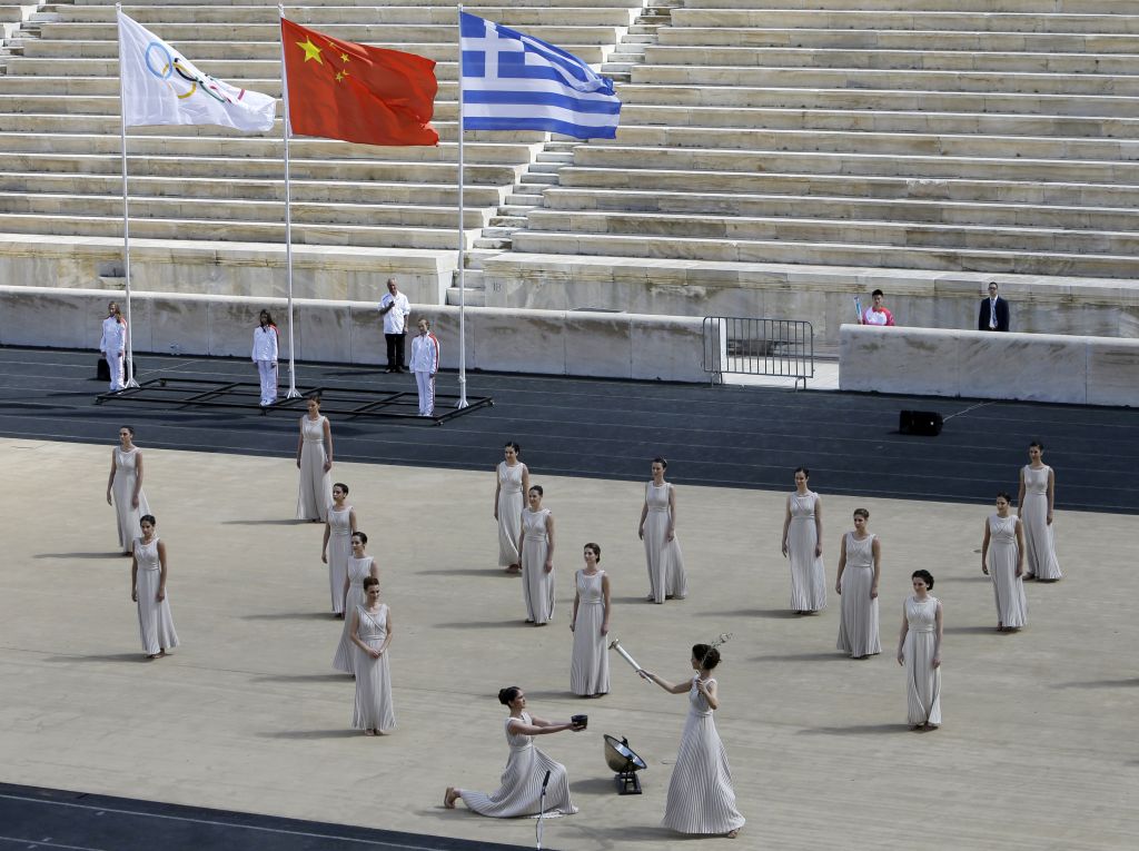 Τελετή Αφής και παράδοση Φλόγας για τους Ολυμπιακούς Αγώνες Νέων 2014