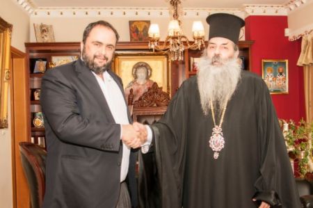 Συνάντηση Γ. Μώραλη και Β. Μαρινάκη με τον Μητροπολιτή Πειραιά