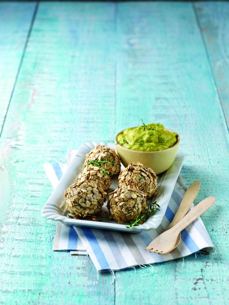 Ψαρομπουκιές με πουρέ λαχανικών