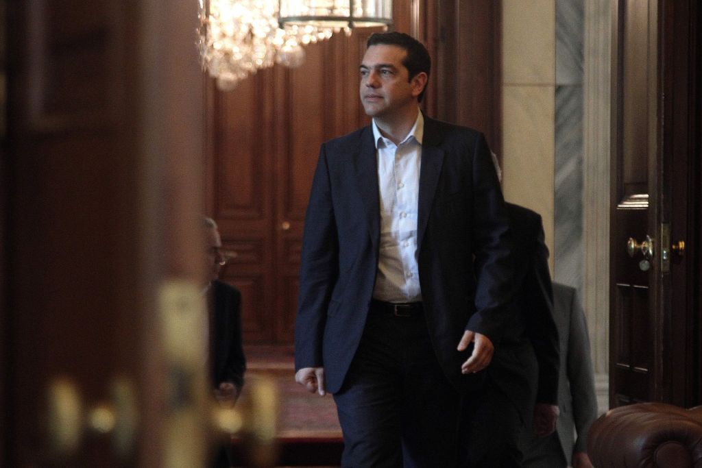 Ο Αλ. Τσίπρας στον πύργο των τραπεζιτών