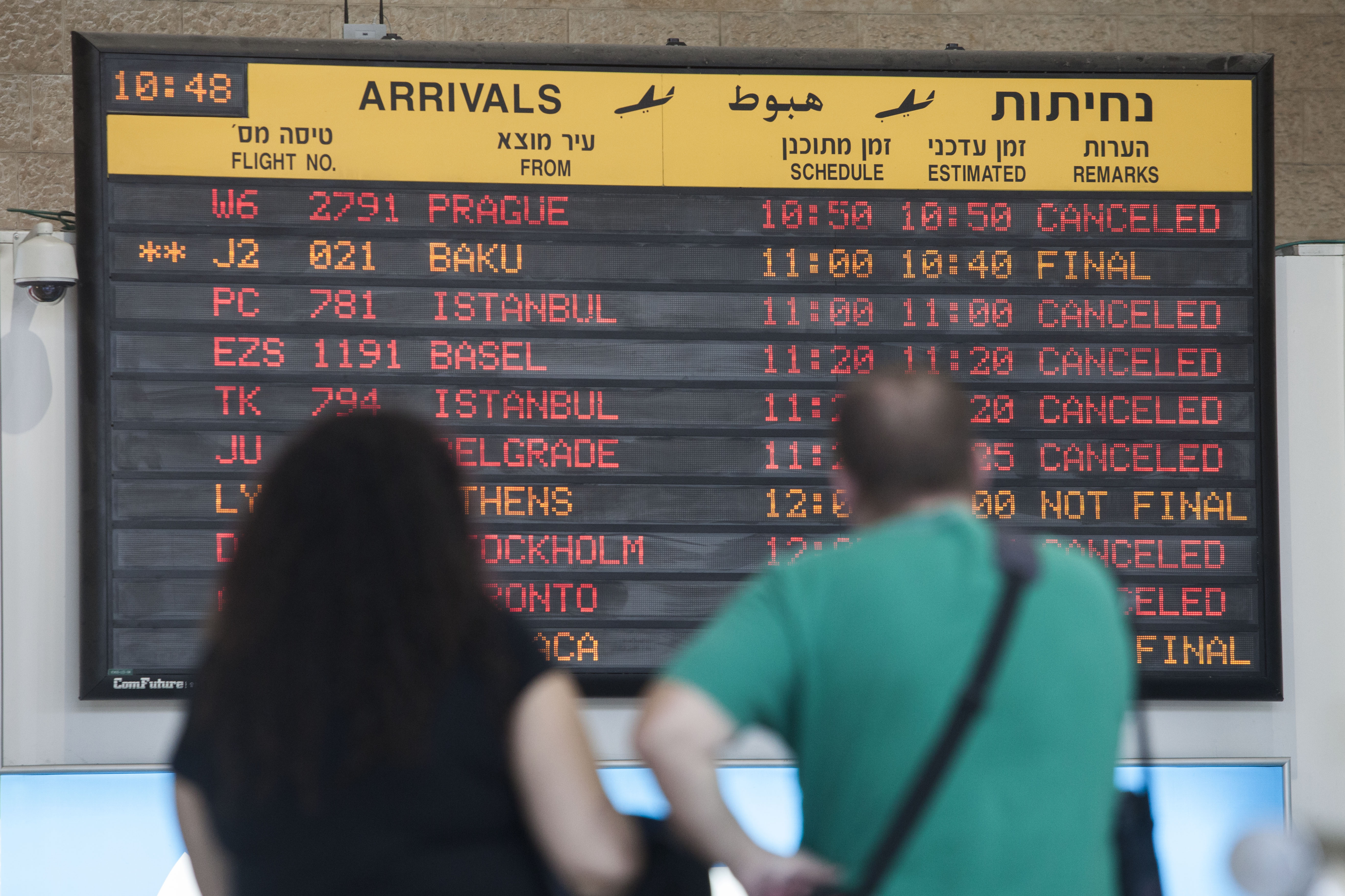 Aναστολή διεθνών πτήσεων προς Τελ Αβίβ για άλλες 24 ώρες