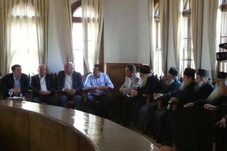 Ολοκληρώθηκε η επίσκεψη Τσίπρα στο Άγιο Όρος