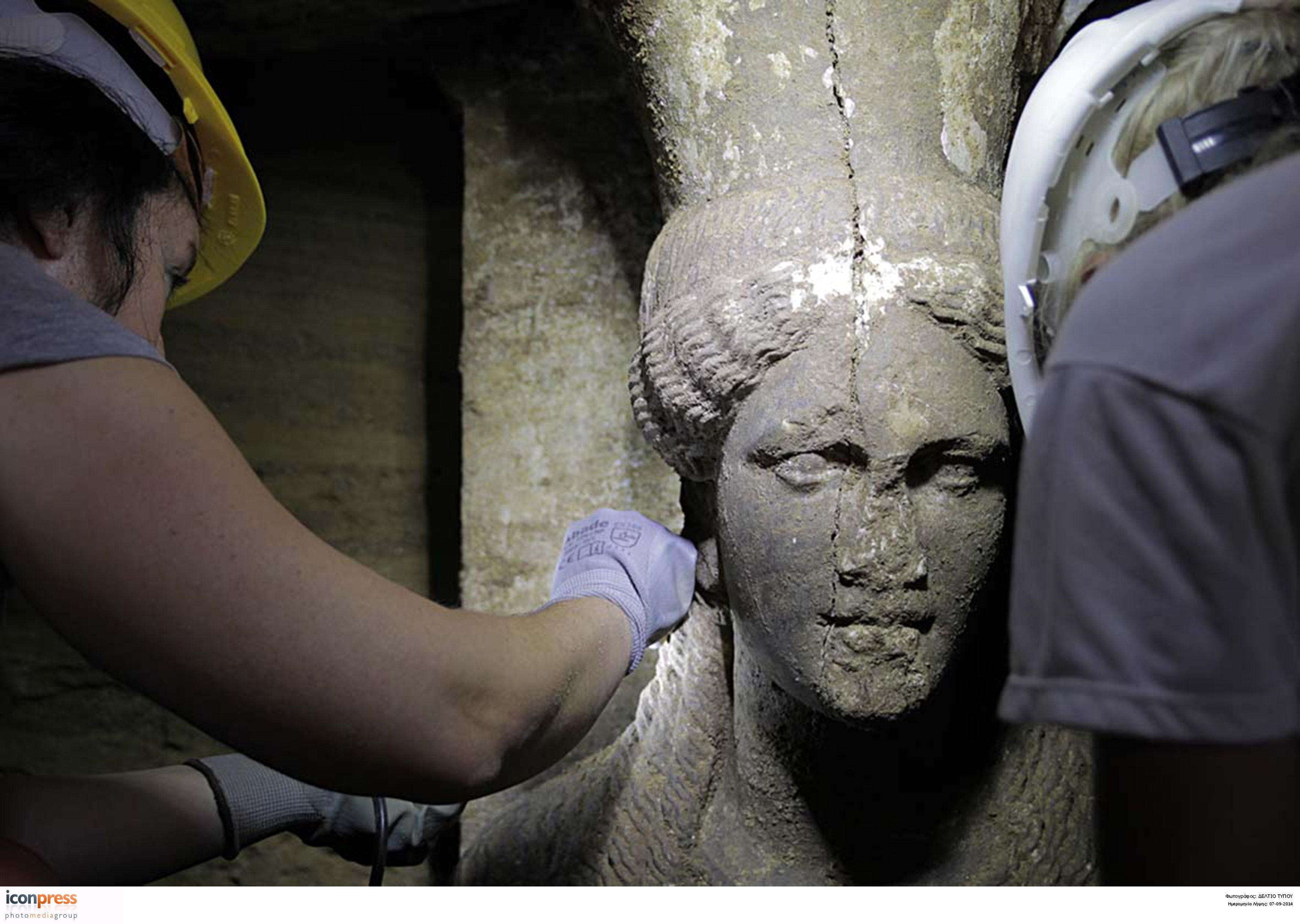 Συγκινούν αρχαιολόγους και κοινό οι Καρυάτιδες της Αρχαίας Αμφίπολης