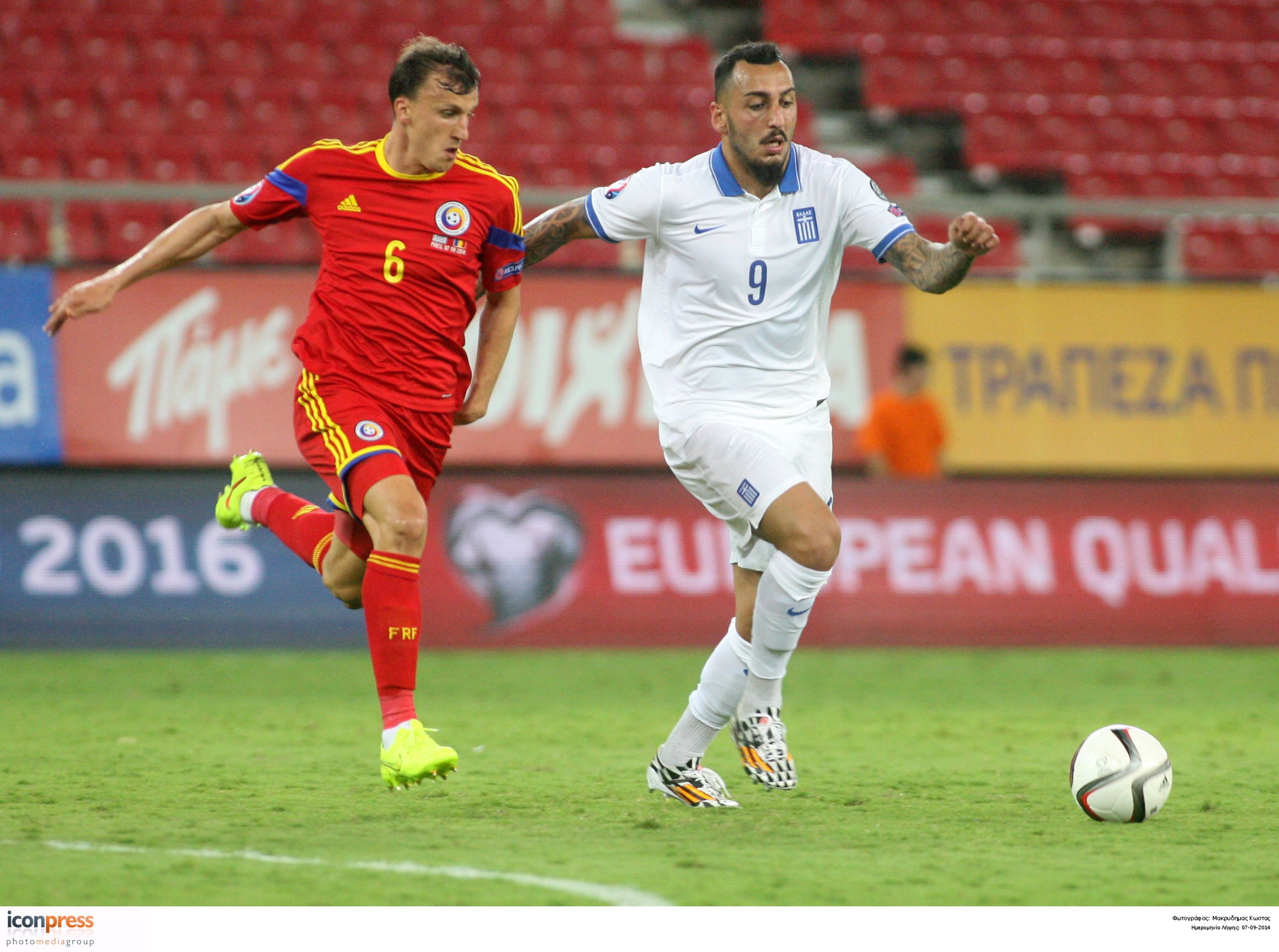 Προκριματικά Euro 2016: Ελλάδα – Ρουμανία 0-1