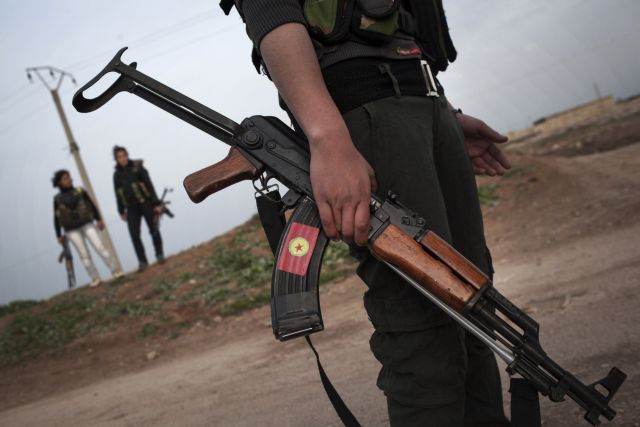 Kurdish fighters in Kobane inspired by Mikis Theodorakis