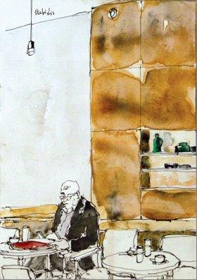 Ζωγραφίζοντας τα ιστορικά καφενεία της Αθήνας….