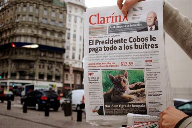 Αργεντινή: Εξώφυλλο-παρωδία της αντιπολιτευόμενης εφημερίδας Clarin