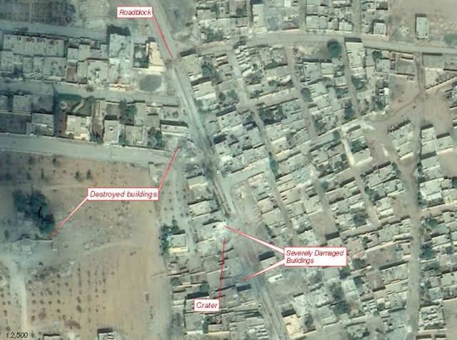 Κομπάνι: Η καταστροφή όπως φαίνεται στο δορυφόρο