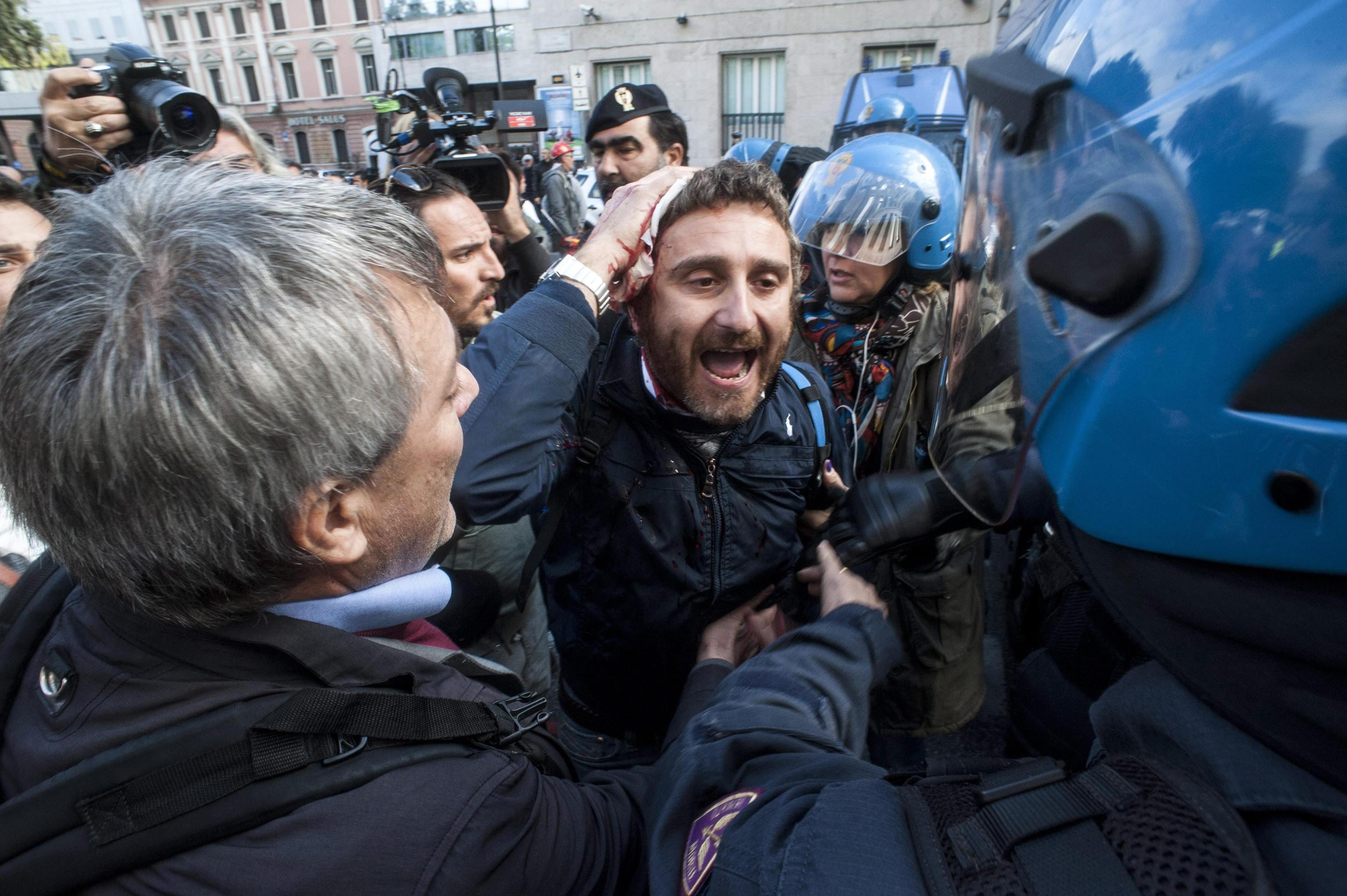 Ρώμη: Οργή των συνδικάτων για την αστυνομική βία κατά διαδηλωτών