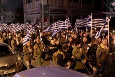 Συγκέντρωση μελών της Χρυσής Αυγής στο Νέο Ηράκλειο