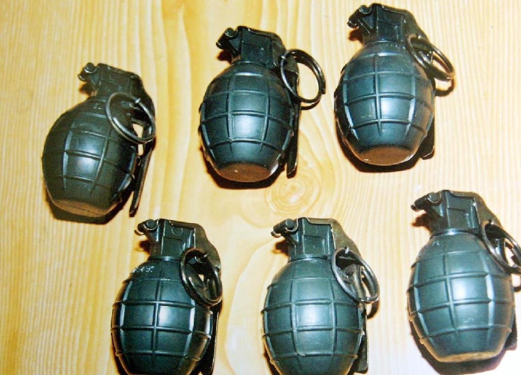 Eight recovered hand grenades safely disposed at Kalamos