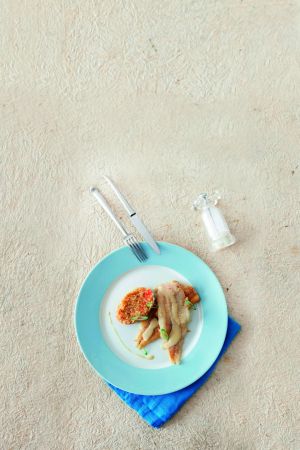 Γλώσσα με κόλιαντρο και κινόα