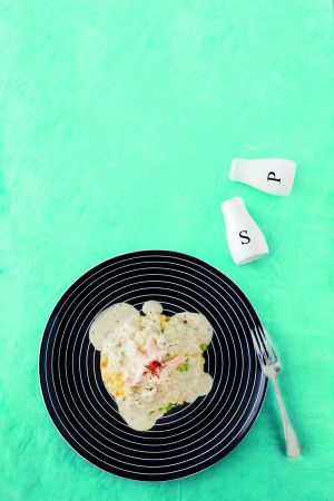 Ριζότο Μιλανέζα με κρέμα από μουστάρδα και εστραγκόν