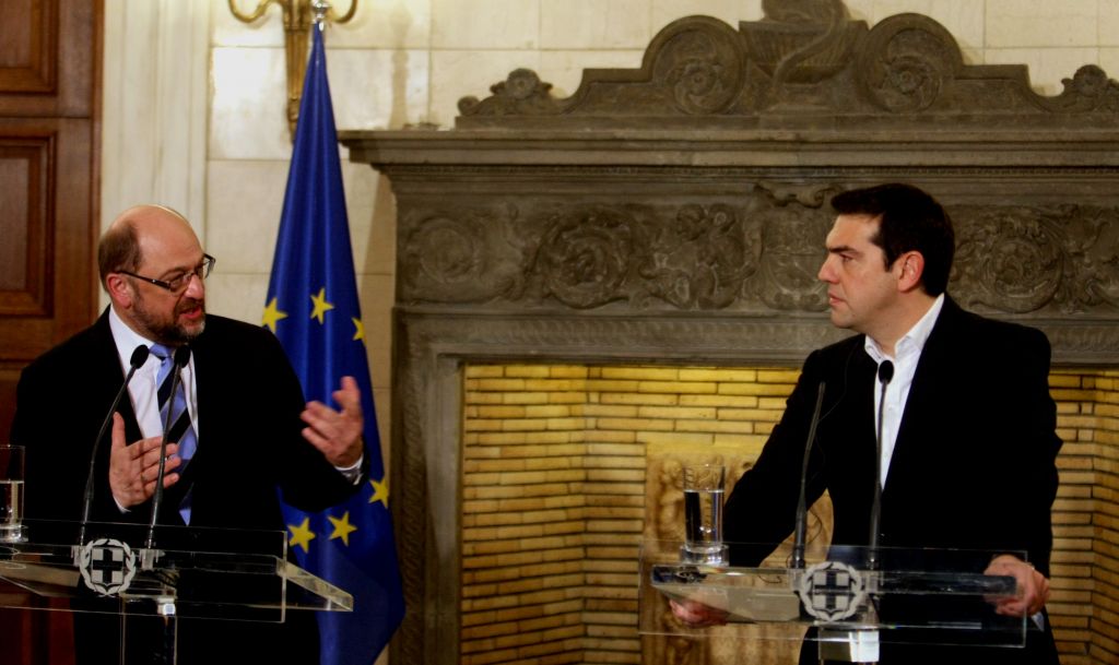 Σουλτς: «Ο Τσίπρας πρέπει να αποβάλει τον προεκλογικό του ρόλο – Αν η Ελλάδα τηρήσει τις δεσμεύσεις της, τότε οι δανειστές θα την στηρίξουν»»