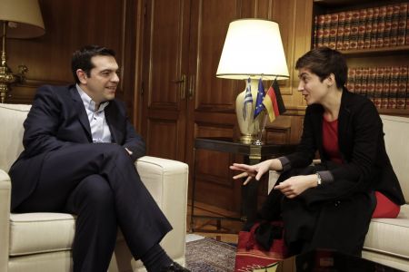 Με τη γερμανίδα ευρωβουλευτή Σκα Κέλερ συναντήθηκε ο Αλ.Τσίπρας