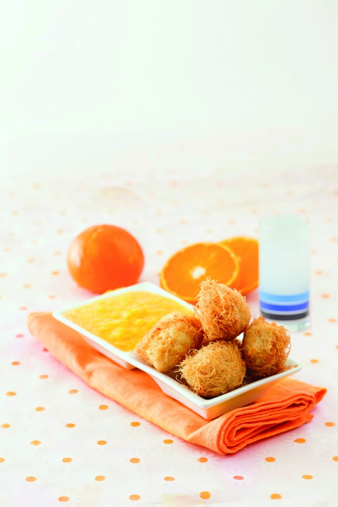 Κροκέτες ανθότυρου με σάλτσα πορτοκαλιών Μάλεμε