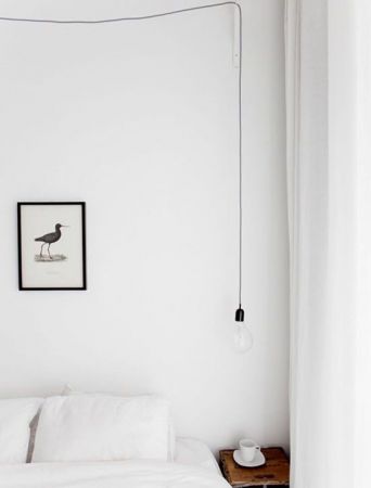 Καλώδιο + λάμπα = εναλλακτικό φωτιστικό