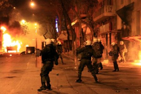 Anarchists and police clash in downtown Athens after protest