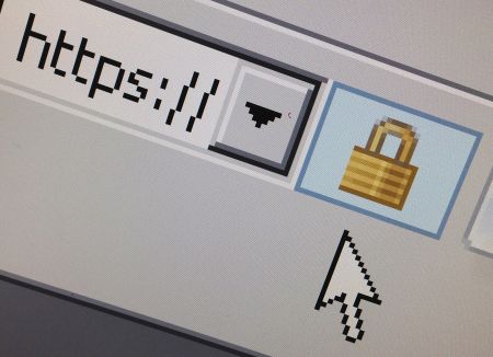 File photo of a lock icon, signifying an encrypted Internet connection, on an Internet Explorer browser in Paris