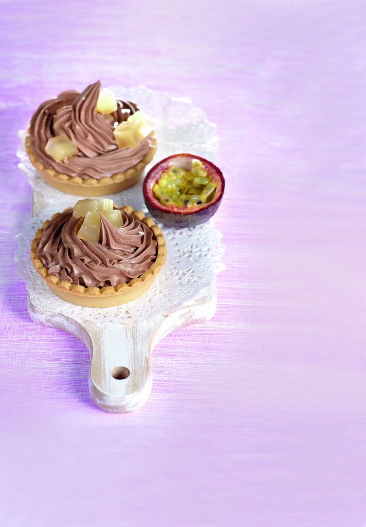 Τάρτες με μάνγκο και πάσιον φρουτ