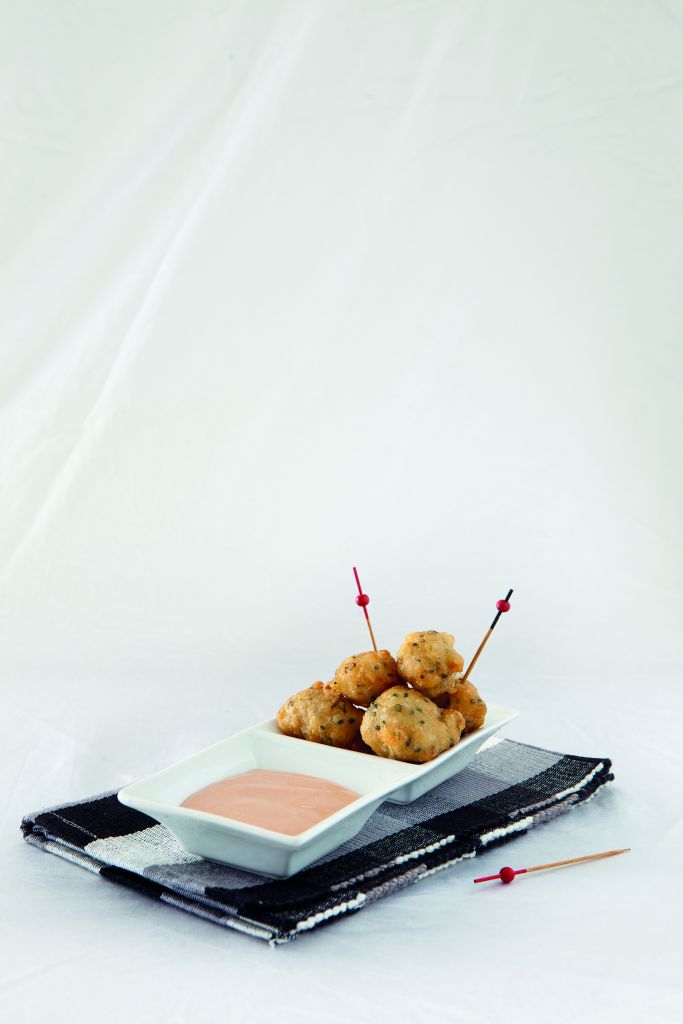 Λουκουμάδες με γαρίδες