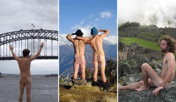 «Μόδα» στο Facebook οι γυμνοί τουρίστες σε διάσημα μνημεία
