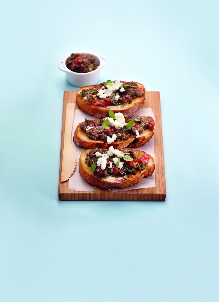 Μπρουσκέτες με μελιτζάνα