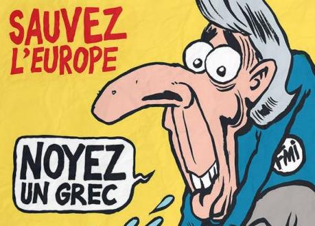 Charlie Hebdo: “Save Europe, drown a Greek”