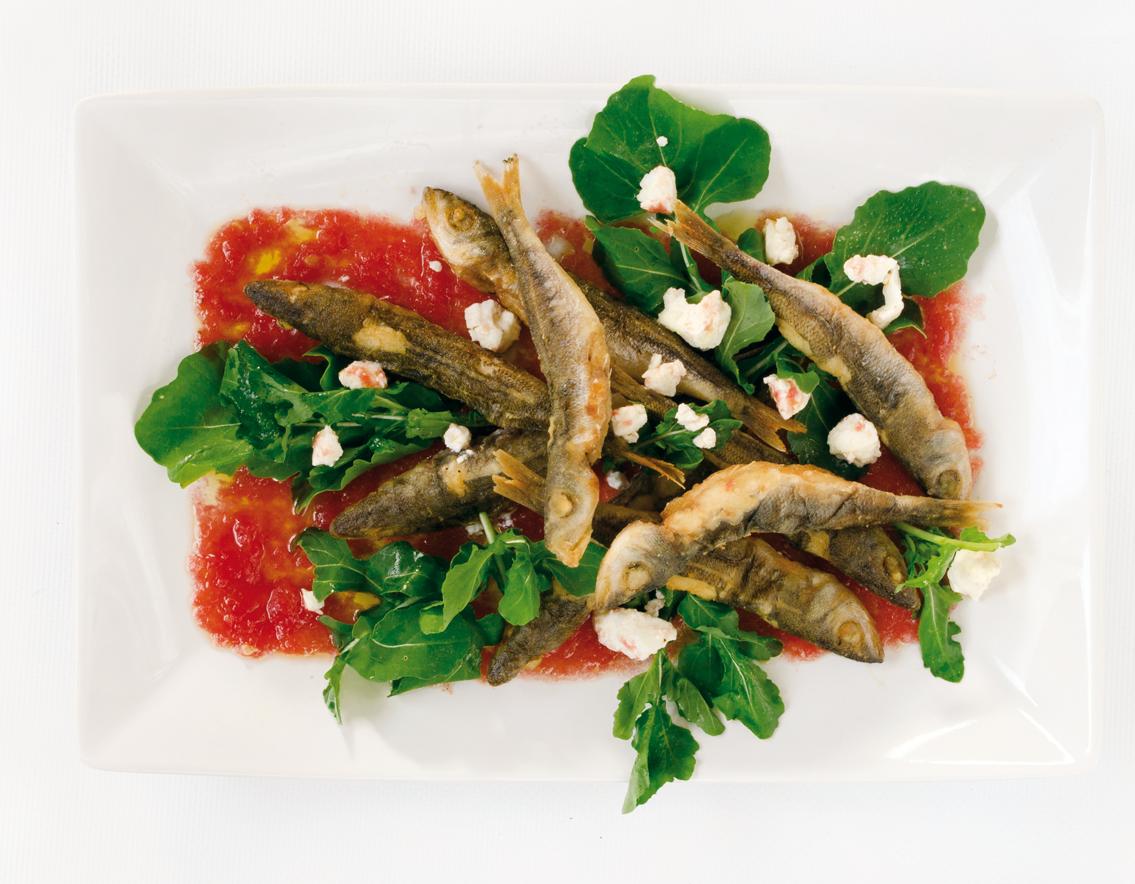 Μαριδάκι µε βινεγκρέτ φρέσκιας ντοµάτας