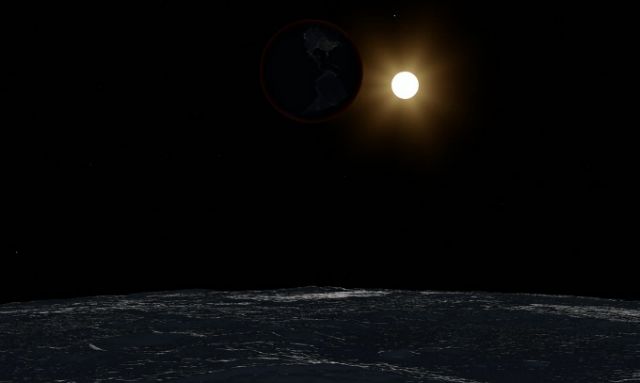 Animation: Ολική έκλειψη Σελήνης όπως θα φαινόταν από τη Σελήνη