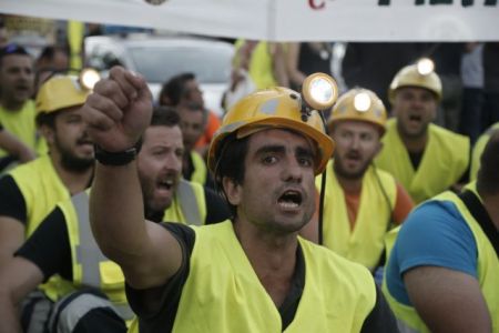 Συγκέντρωση μεταλλωρύχων στην Ολυμπιάδα Χαλκιδικής