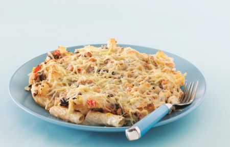 Σουφλέ ζυμαρικών με «κιμά» από μπριάμ