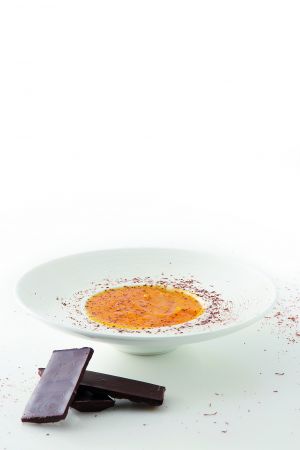 Σούπα κολοκύθας με πικρή σοκολάτα