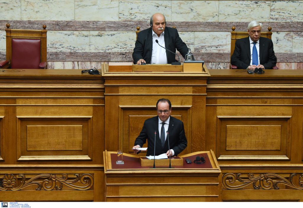 Φρανσουά Ολάντ στη Βουλή: Από εδώ να δημιουργήσουμε το κοινό μας μέλλον
