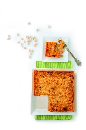 Ανοιχτή πίτα με φασόλια και σύγλινο