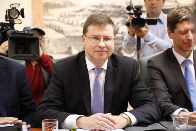 Dombrovskis meets with top government finance officers in Athens