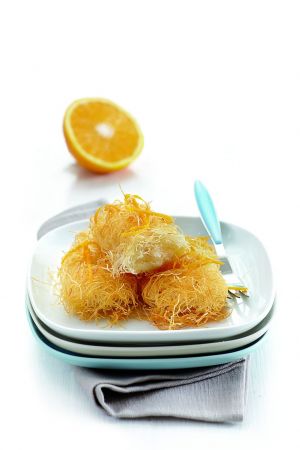 Κανταϊφάκια με κρέμα πορτοκαλιού