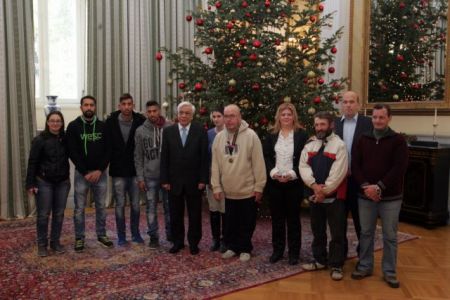 Την εθνική ομάδα αστέγων δέχθηκε ο Πρόεδρος της Δημοκρατίας