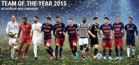 Η κορυφαία ενδεκάδα του 2015 από την UEFA