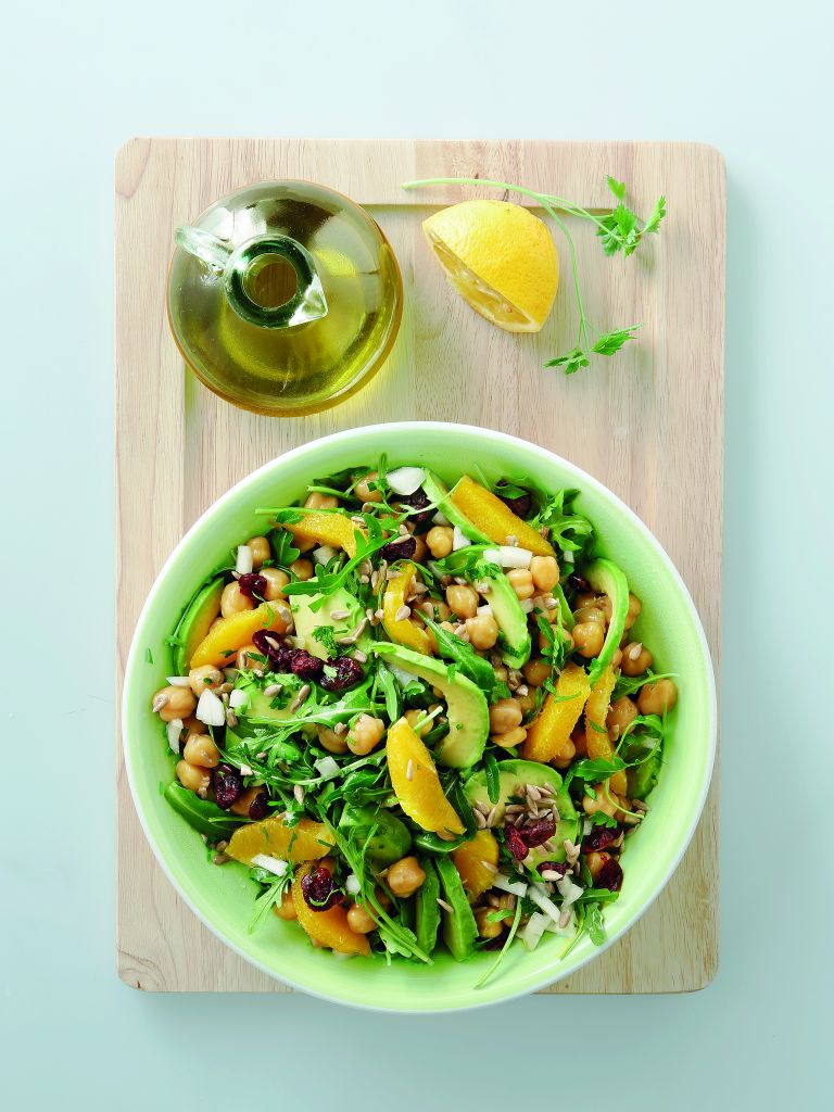 Πράσινη σαλάτα με πορτοκάλι