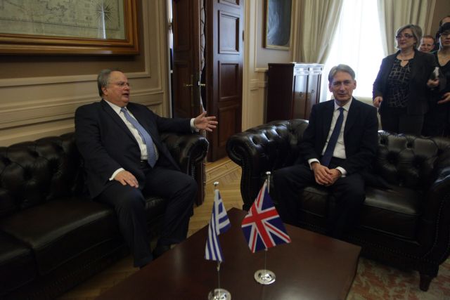Cypriot dispute, ‘Brexit’ and the Middle East on Kotzias-Hammond agenda